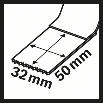 Погружное пильное полотно Carbide PAIZ 32 AT Metal Bosch 2608662555 (2.608.662.555)